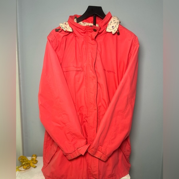 Vintage Northern Reflections Cottage Essentials Floral Lined Red Parka Jacket L - Picture 15 of 17